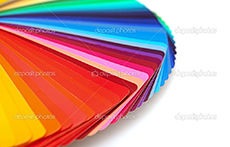 Rainbow color palette isolated on white